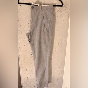 Zara Man Gray Tapered Jogger Dress Pants – Elastic Cuff, Modern Fit